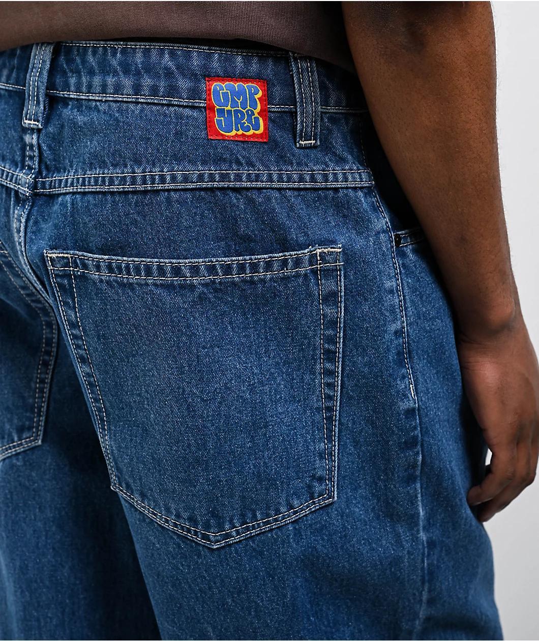 Empyre Manual Dark Blue Wash Ultra Loose Skate Jeans Product Image