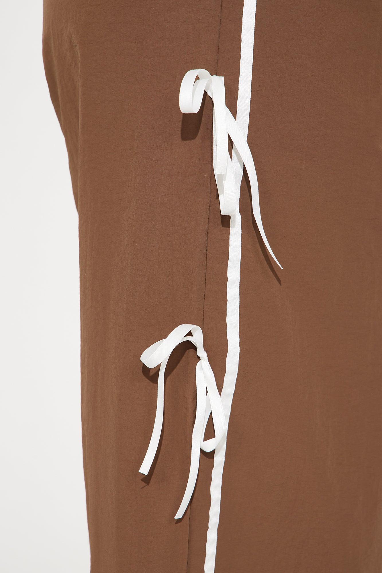 Cindy Windbreaker Track Pant - Chocolate Product Image