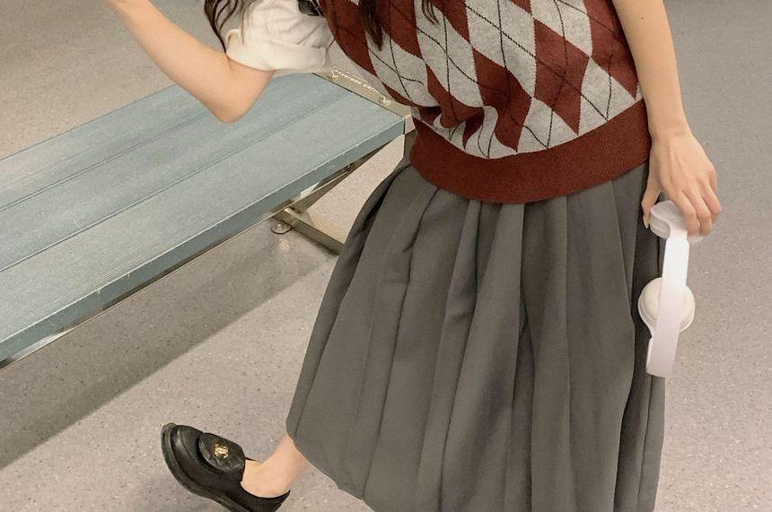 Argyle Knit Vest Product Image