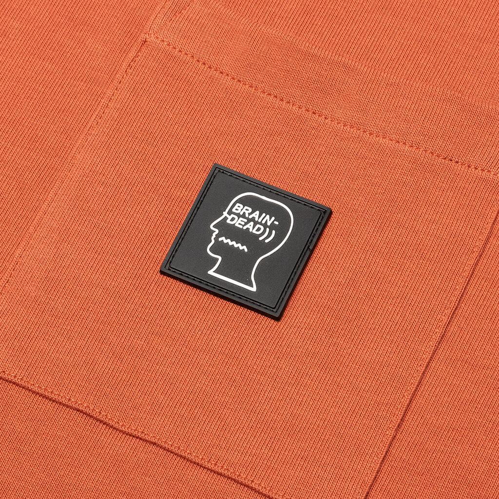 Heavyweight Jersey Mockneck Pocket Shirt - Orange Male Product Image
