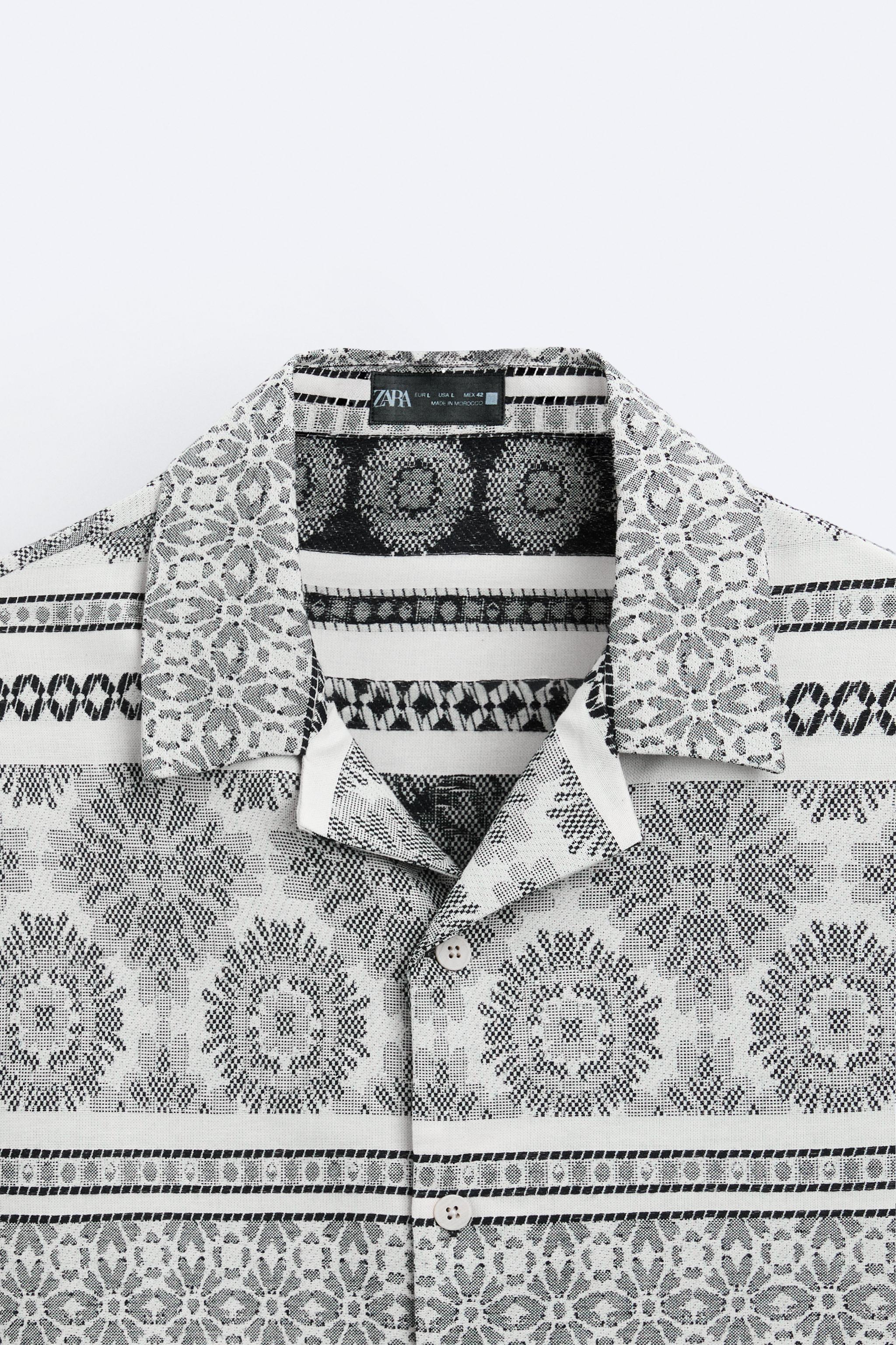 GEOMETRIC JACQUARD OVERSHIRT Product Image