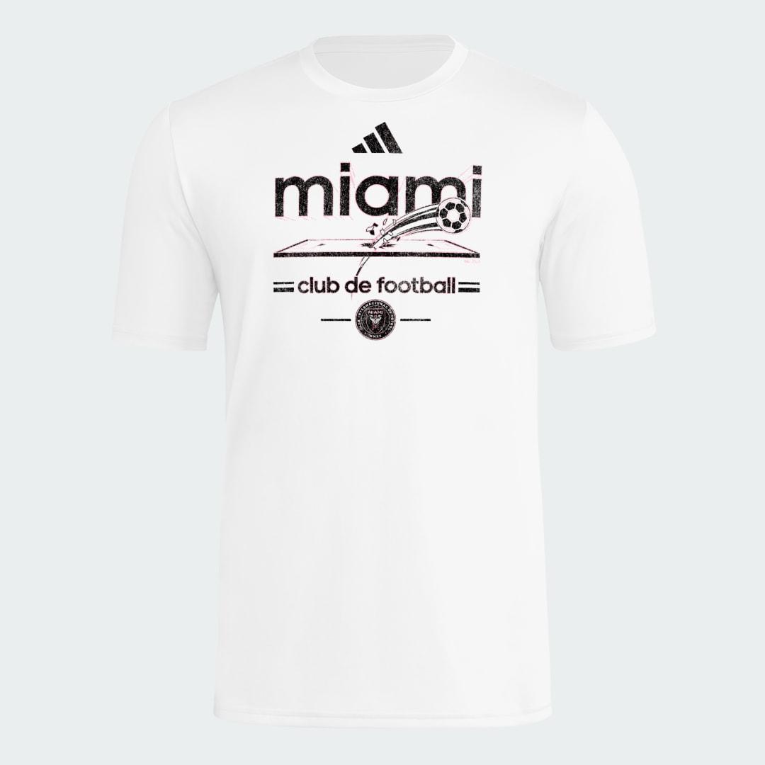 adidas Inter Miami CF Short Sleeve Tee White M Mens Product Image