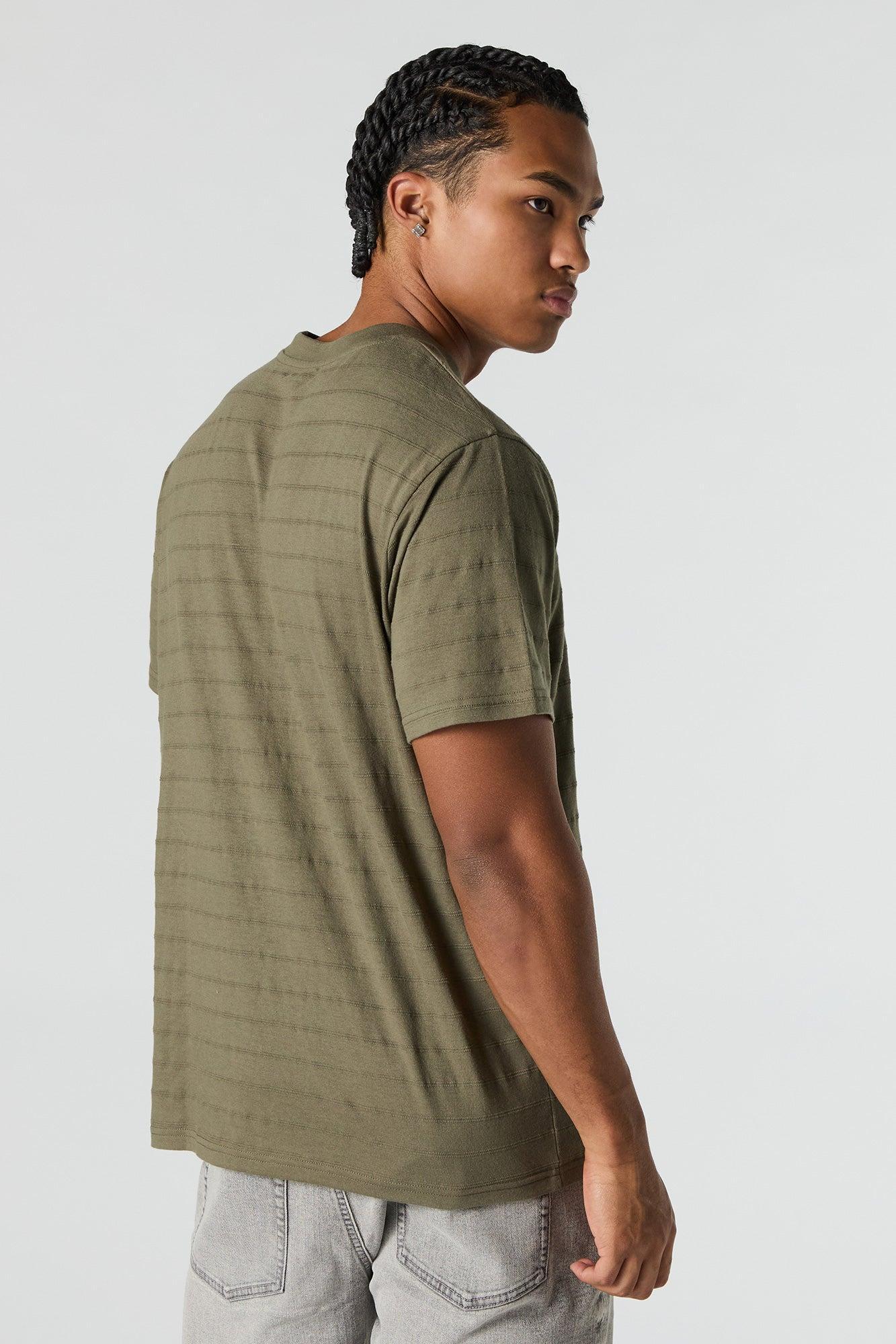 Textured Striped T-Shirt Male Product Image