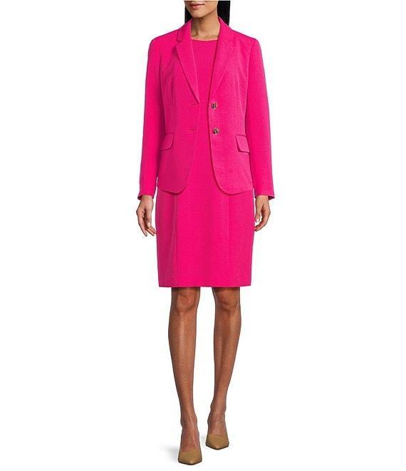 Kasper Petite Size Extended Cap Sleeve Stretch Princess Seam Sheath Dress Product Image