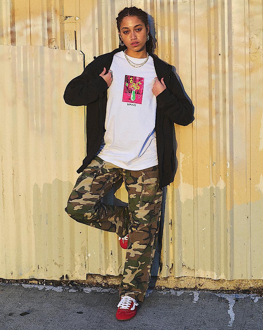 Fatigue Cargo Loose Tapered Ripstop Pants in Vintage Camo Brown / Green| Vans US Product Image