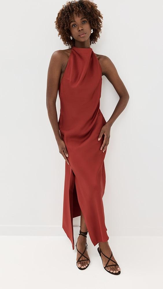 Róhe Halter Dress with Open Back | Shopbop Product Image