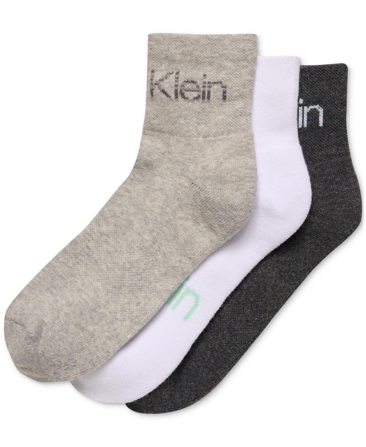 Women's Calvin Klein 3-Pack Cushion High Top Quarter Socks, Size: 9-11, Multi Product Image