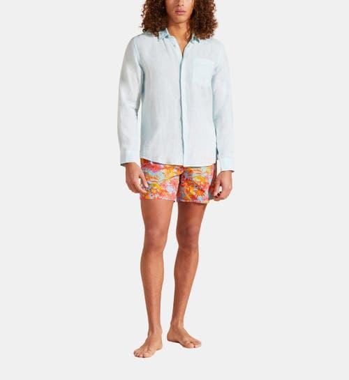 Mens Linen Button-Up Shirt Product Image
