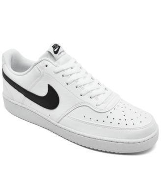 Nike Men's Court Vision Low Next Nature Casual Shoes in Black/Black Size 11.5 Leather Product Image