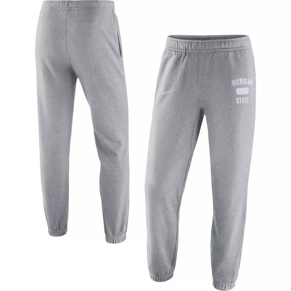 Men's Nike Heathered Gray Michigan State Spartans Saturday Fleece Pants, Size: 2XL, Grey Product Image