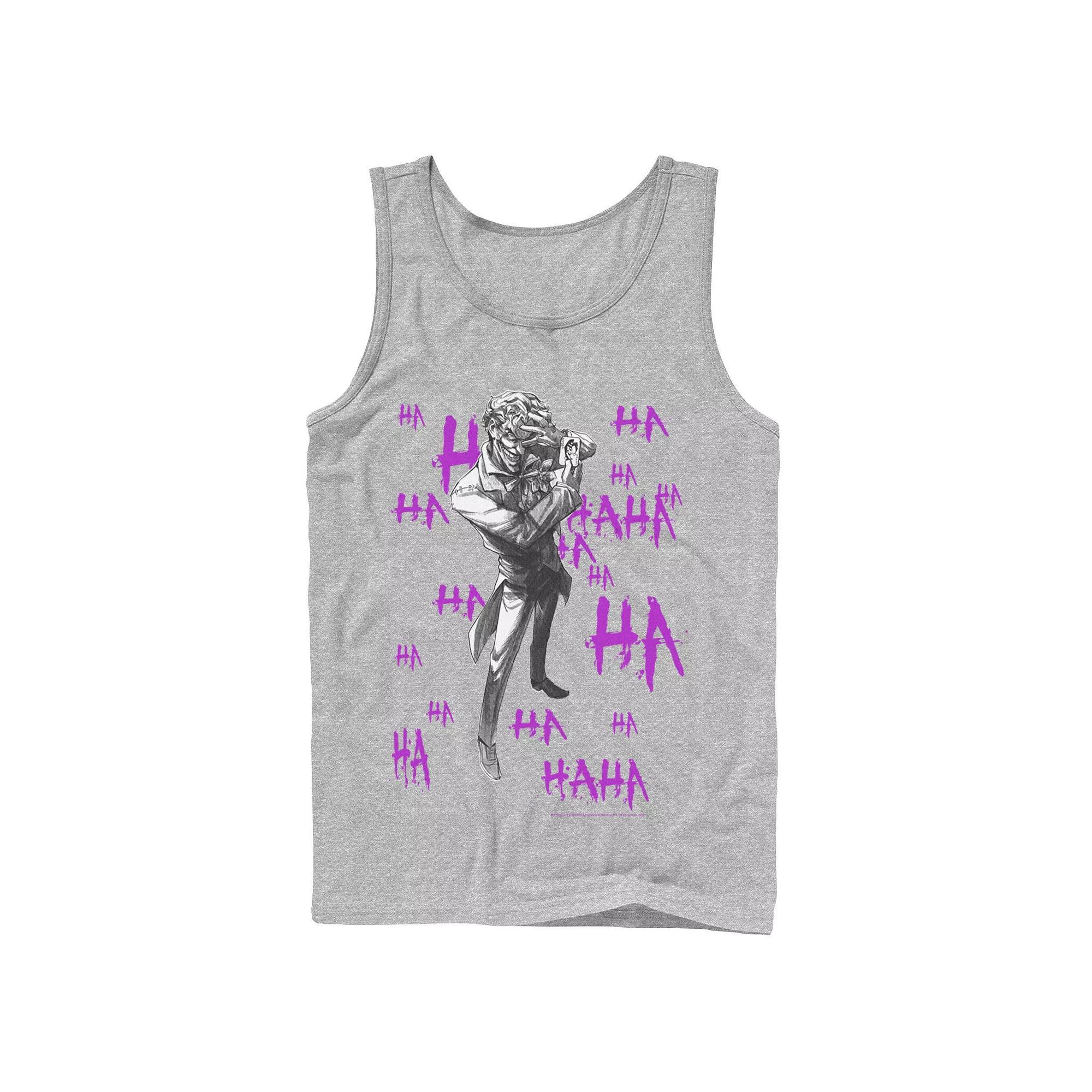 Men's DC Comics Joker HAHAHA Portrait Tank Top, Size: Large, White Product Image