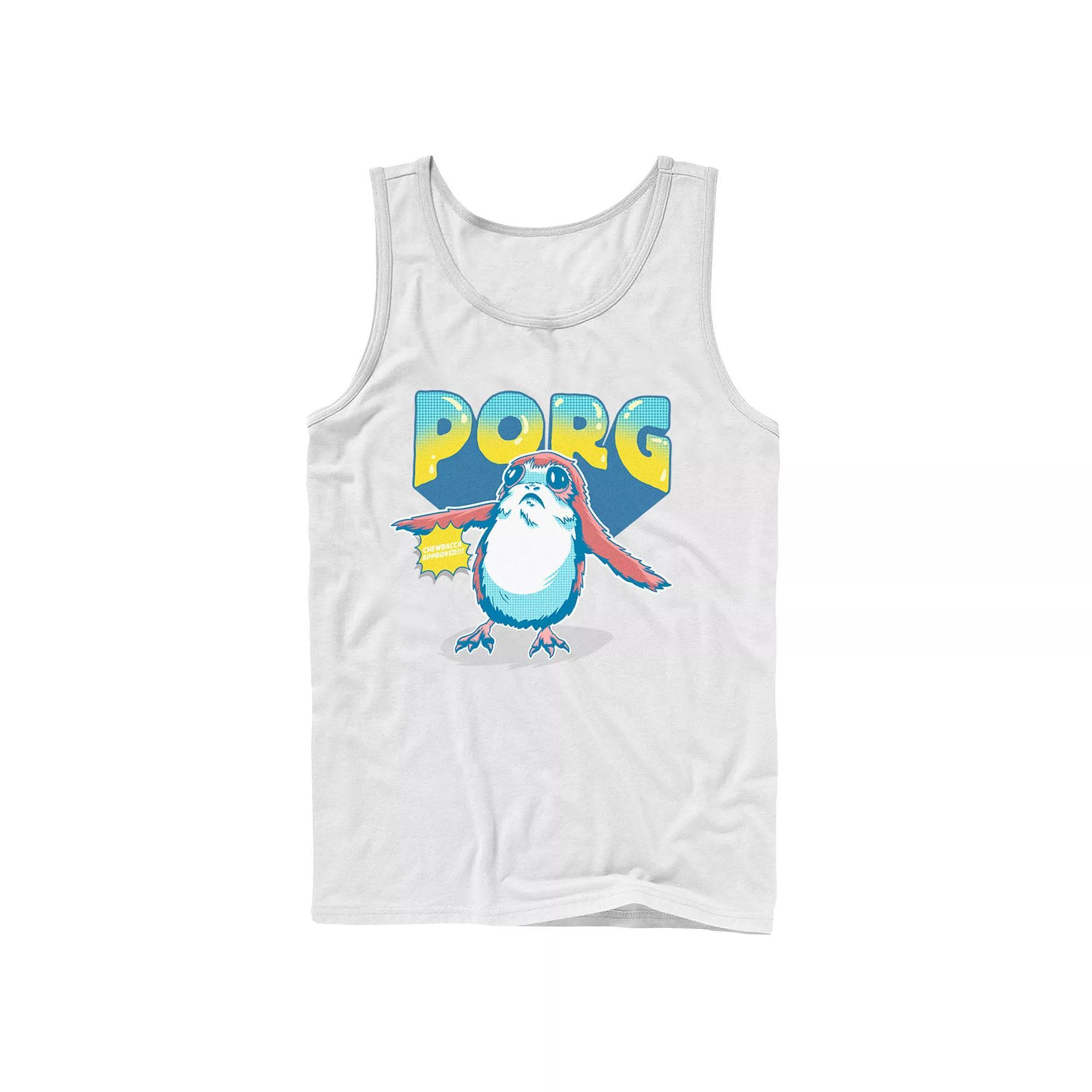 Mens Star Wars Porg Chewbacca Approved Comic Portrait Tank Top Product Image