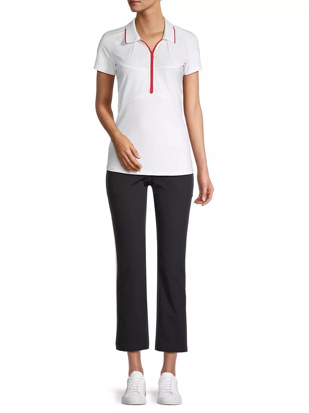 Mesh Zip Performance Polo Product Image