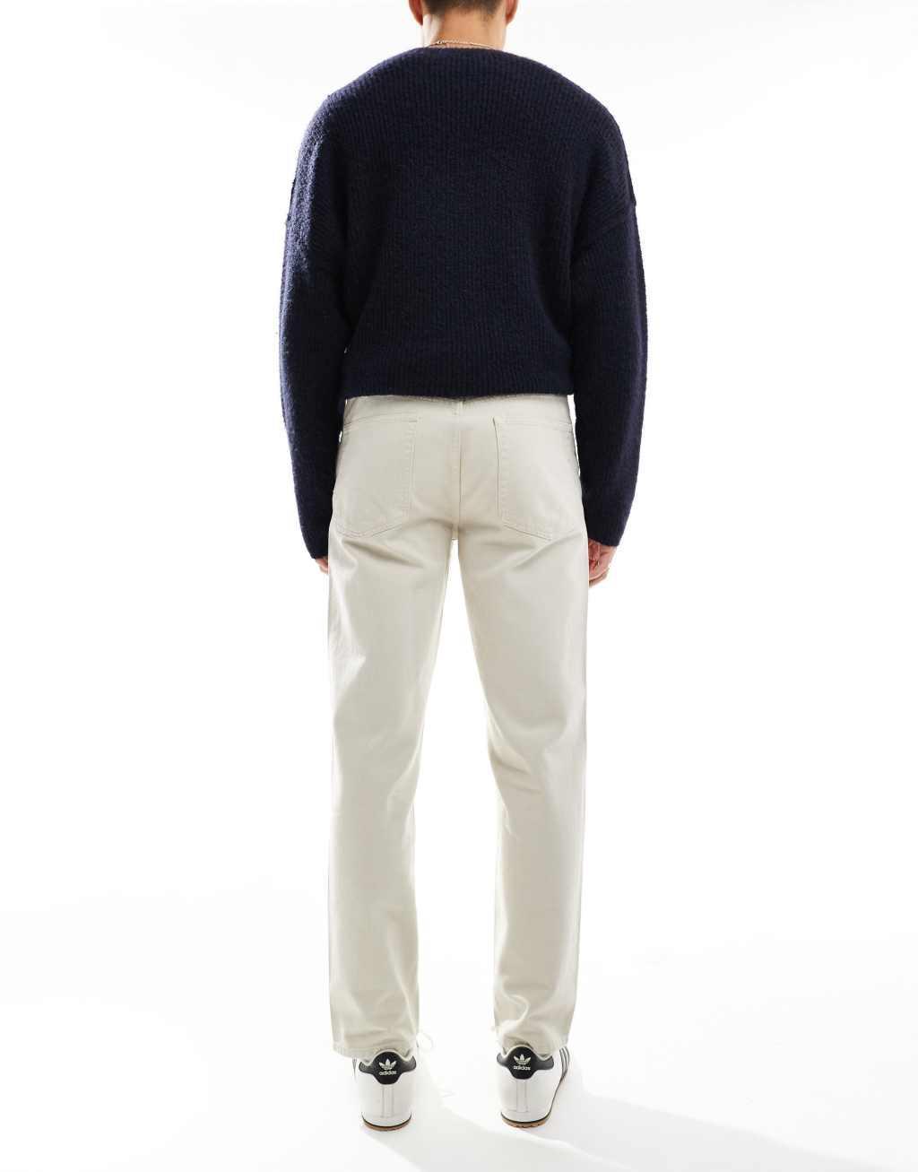 ASOS DESIGN straight leg jeans in gray Product Image