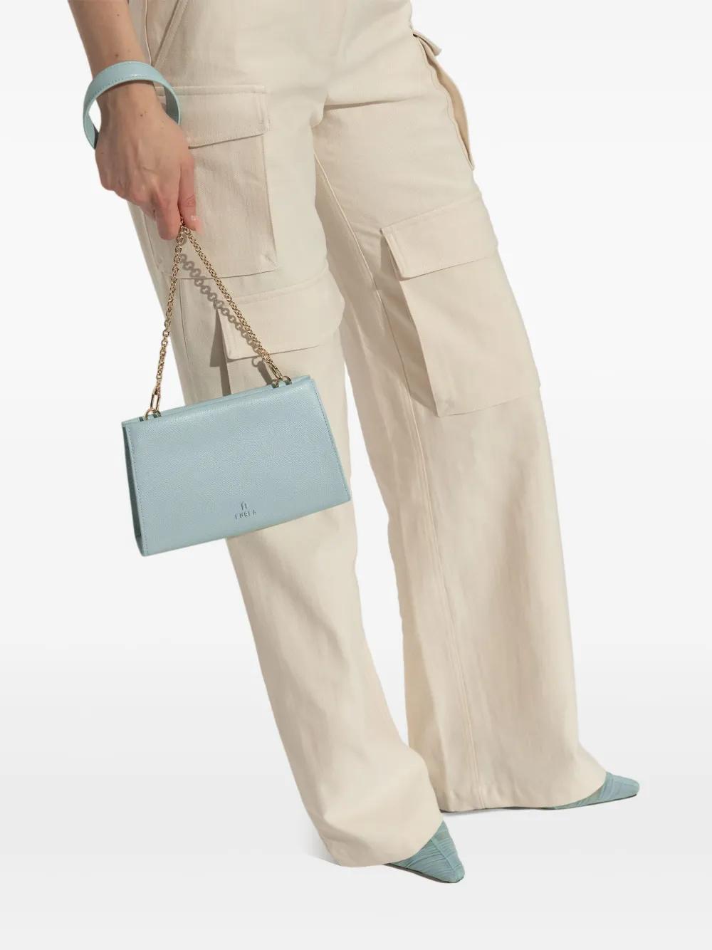 FURLA Leather Tote Bag In Blue Product Image
