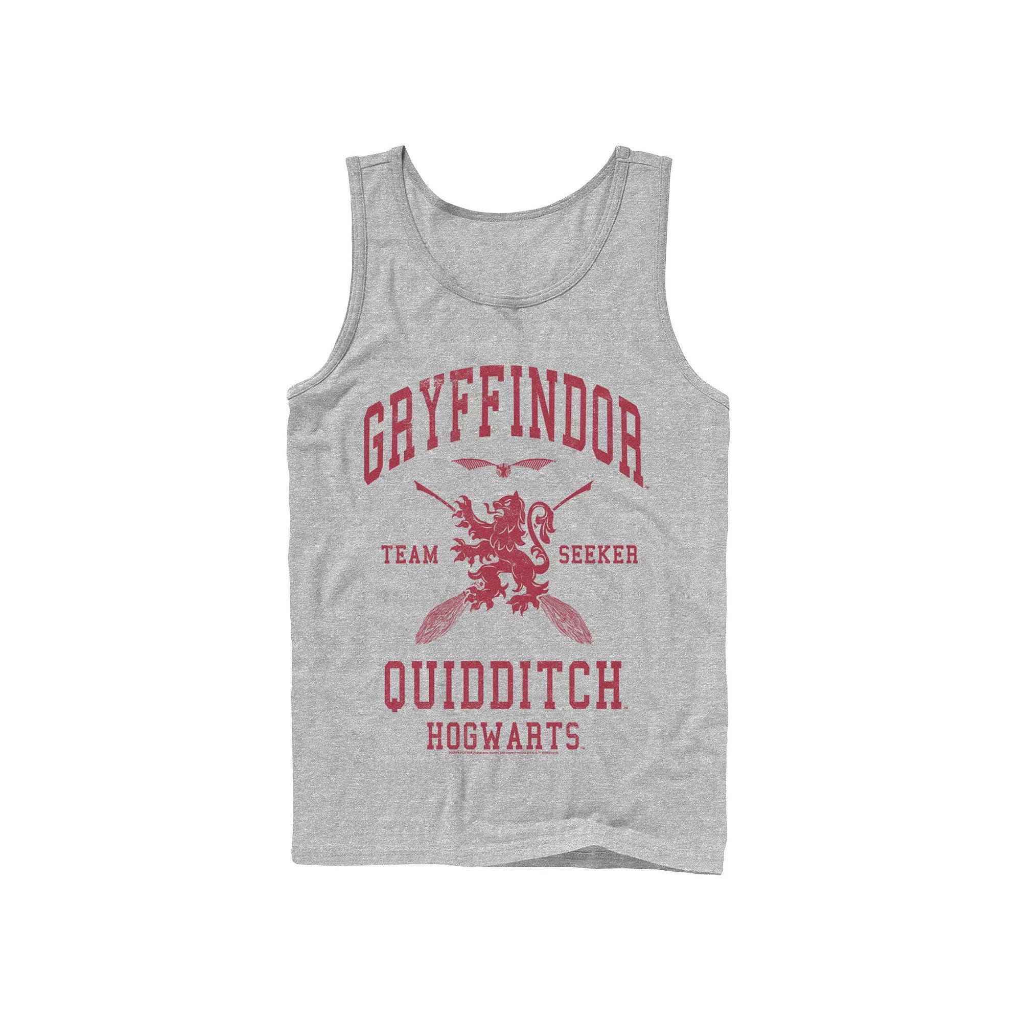 Men's Harry Potter Deathly Hallows 2 Gryffindor Quidditch Tank Top, Size: Large, Athletic Grey Product Image