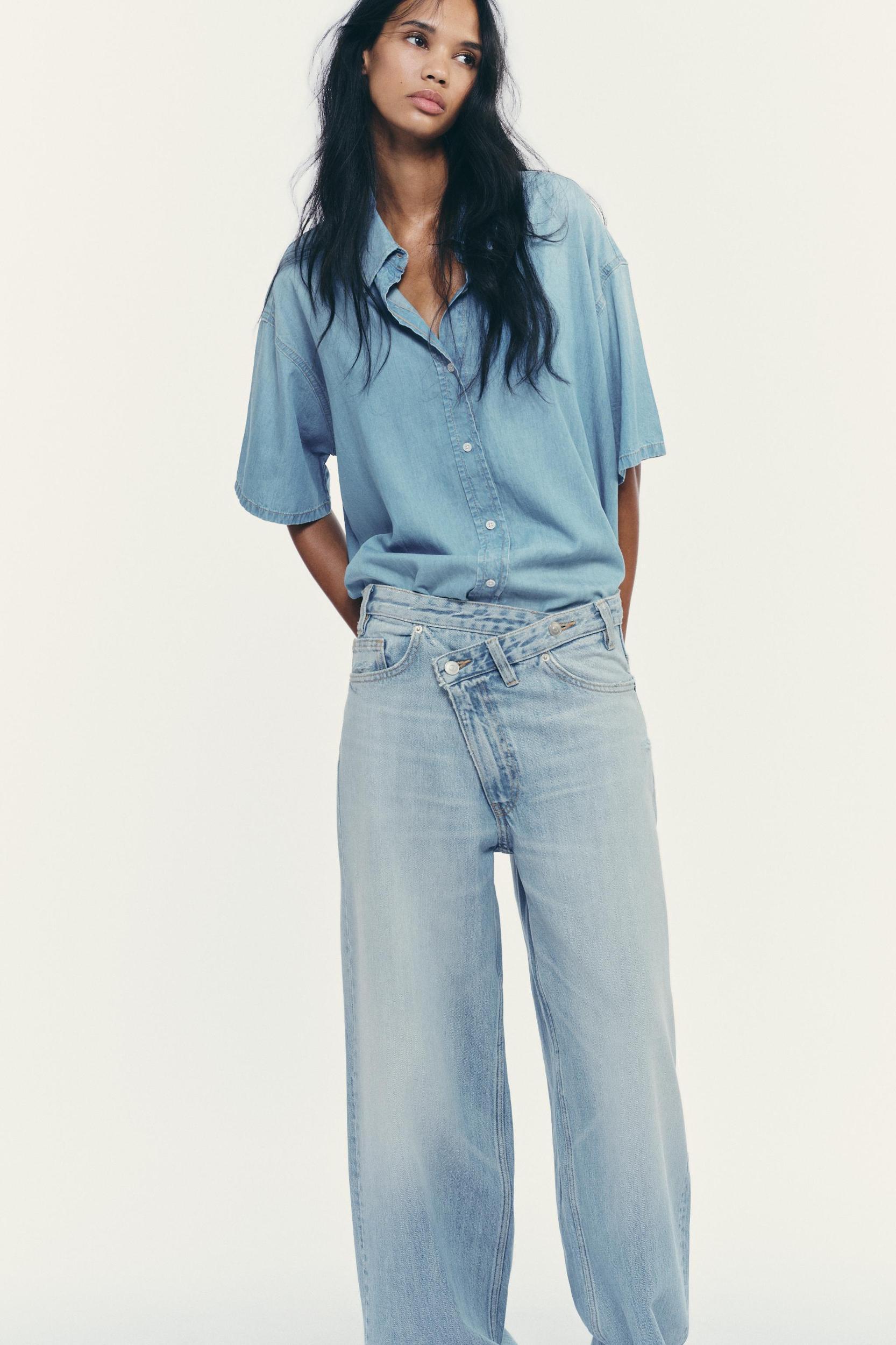 TRF DENIM CROP SHIRT Product Image