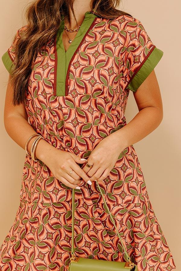 Cider Dreams Mini Dress in Olive Product Image
