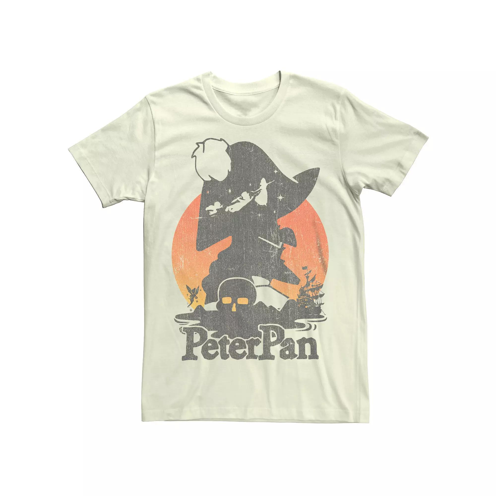 Disney's Peter Pan Captain Hook Silhouette Men's Tee, Size: Large, Natural Product Image