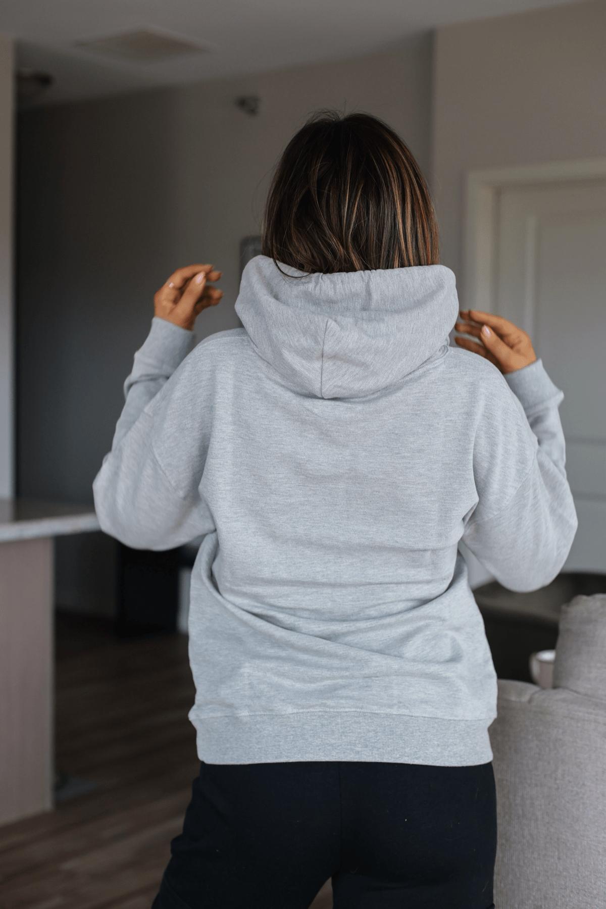 Grey Manhattan 1990 Graphic Hooded Sweatshirt - FINAL SALE Product Image