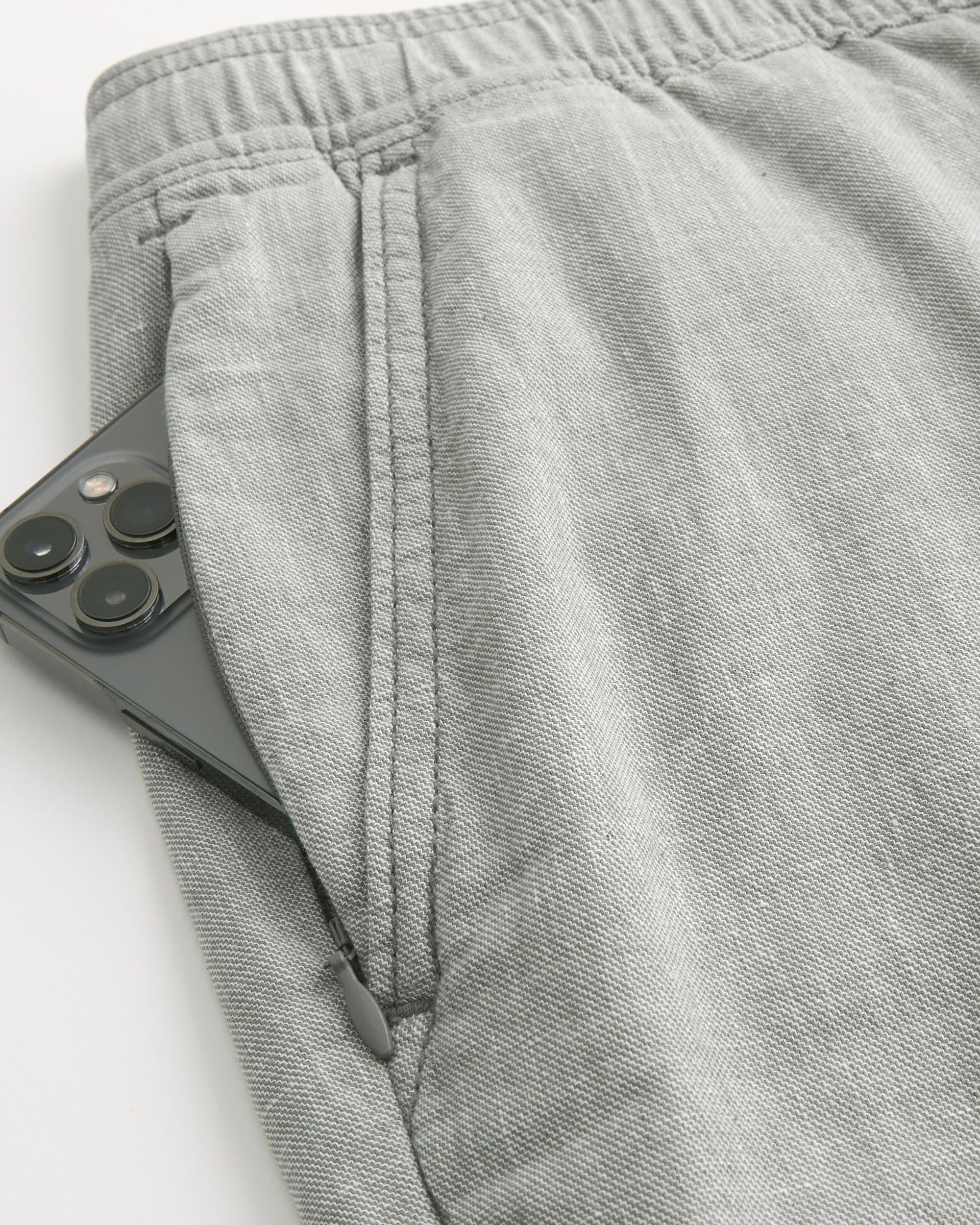 Linen-Blend Jogger Shorts 7" Product Image