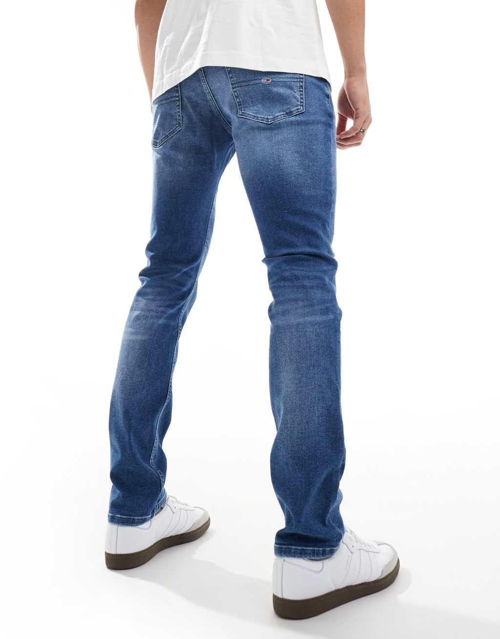 Tommy Jeans Scanton slim ripped jeans in mid wash Product Image
