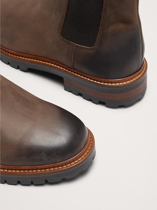 Burnished Italian Leather Chelsea Boot Product Image