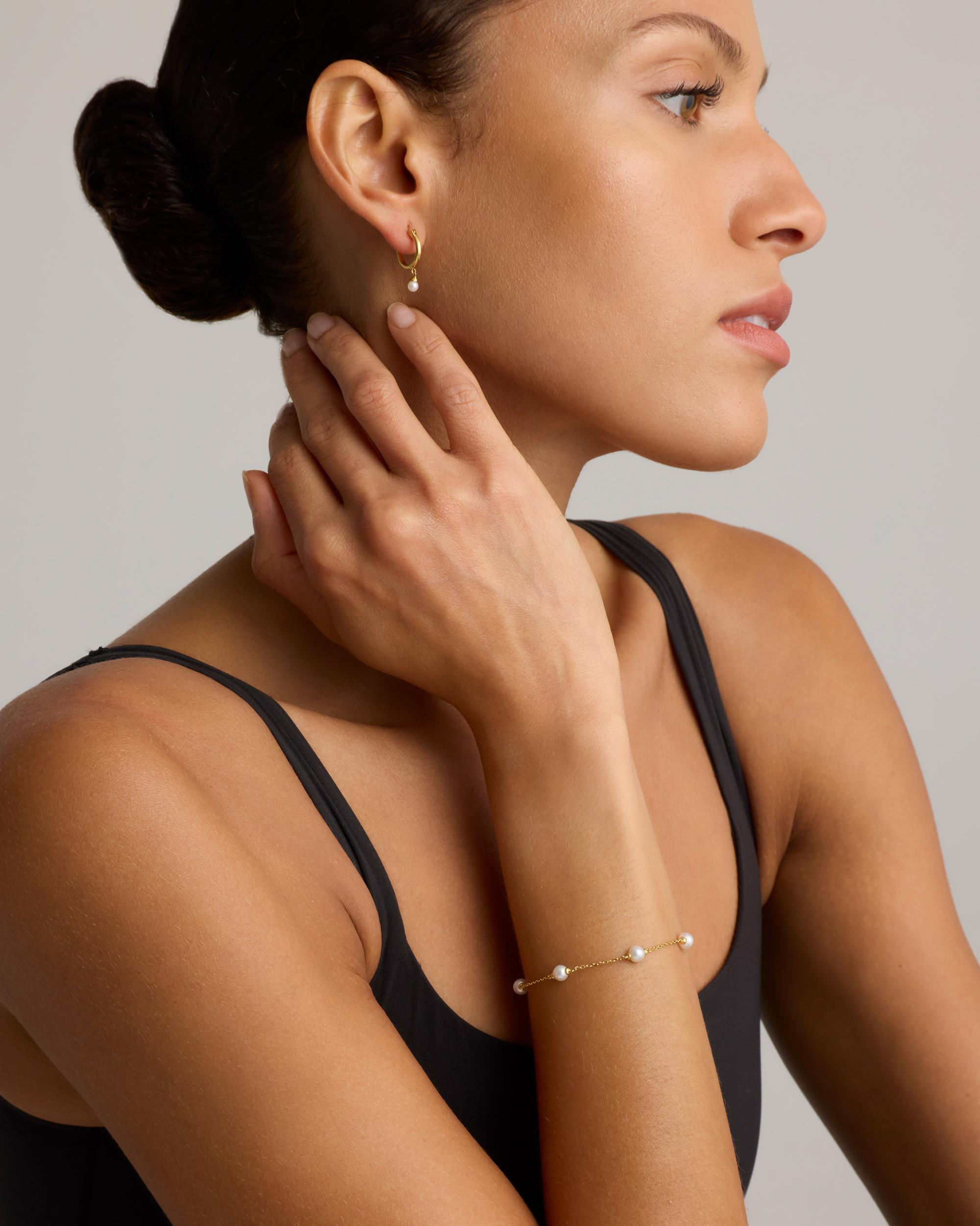 Quince | Women's Freshwater Cultured Pearl Station Bracelet Product Image