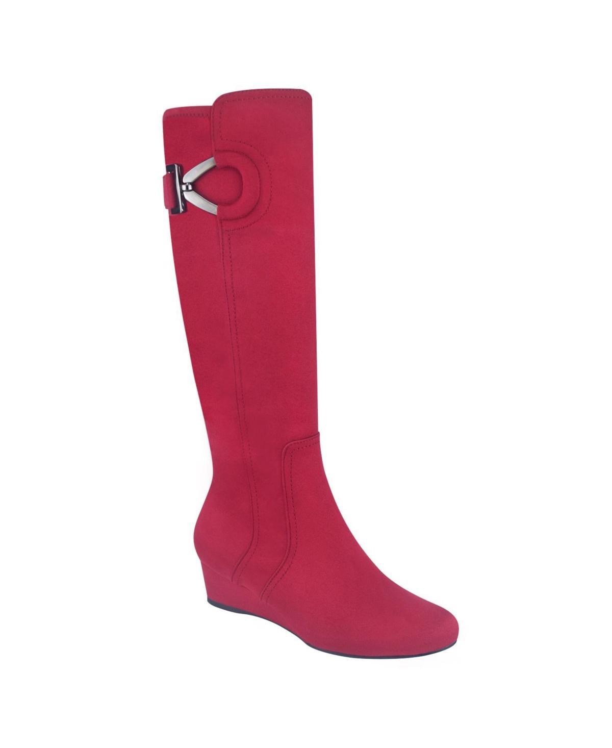 Impo Georgia Memory Foam Womens Stretch Wedge Boots Product Image