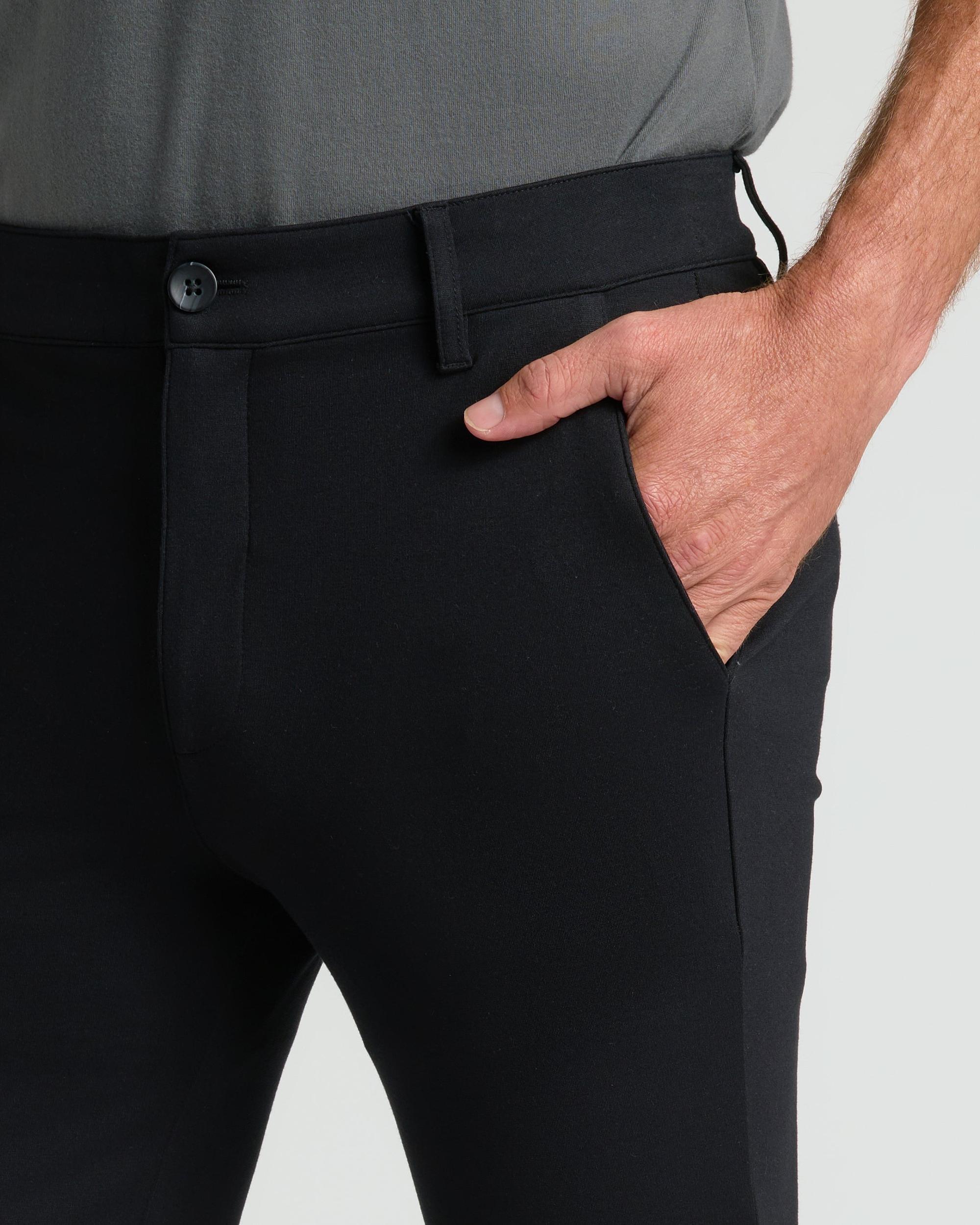 Black Slim Comfort Knit Chino Pant Product Image