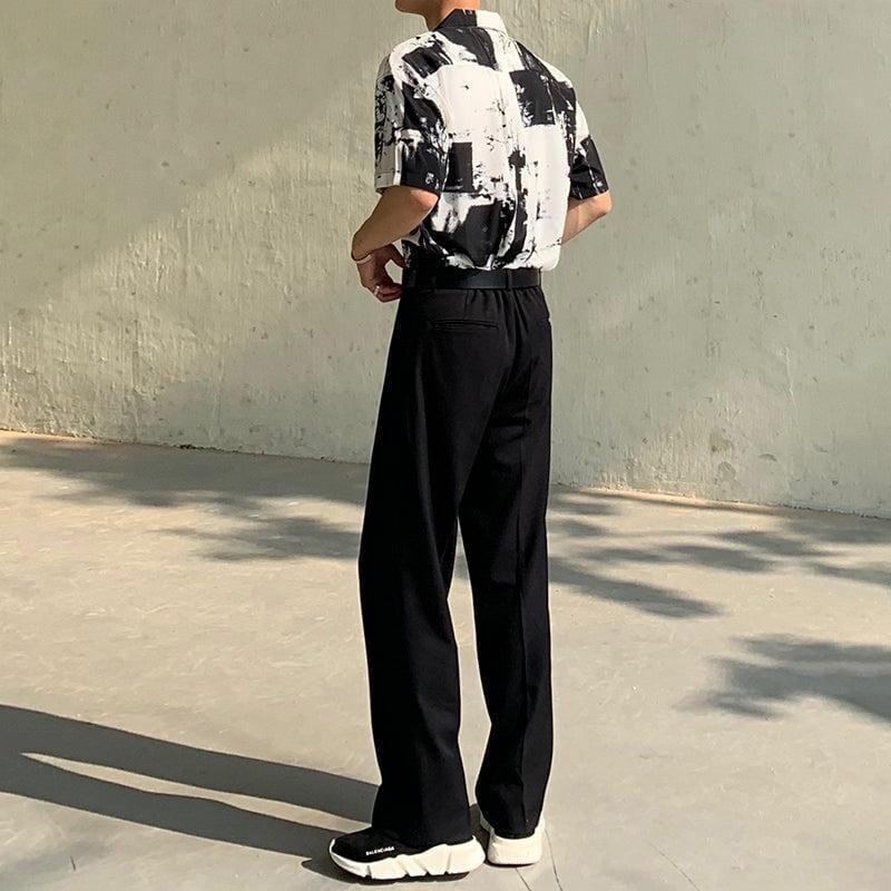 RT No. 2806 LOOSE GRAFFITI STYLE COLLAR SHIRT Product Image