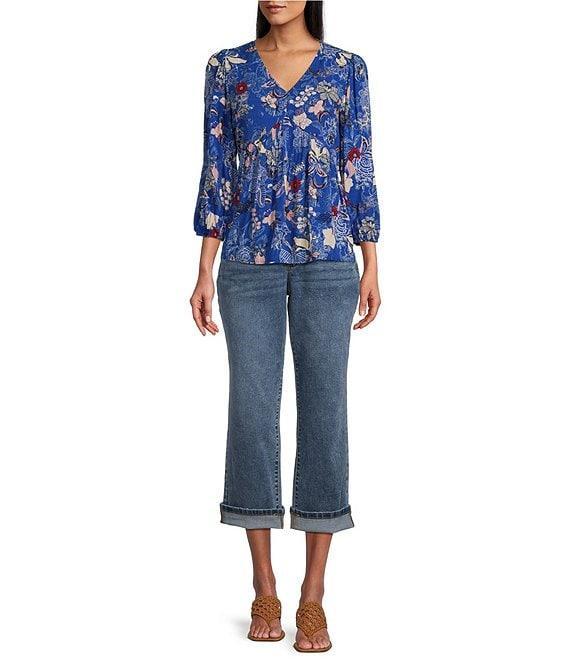 Nurture by Westbound High-Rise 5-Pocket Slim Crop Rolled Cuff Boyfriend Jeans Product Image