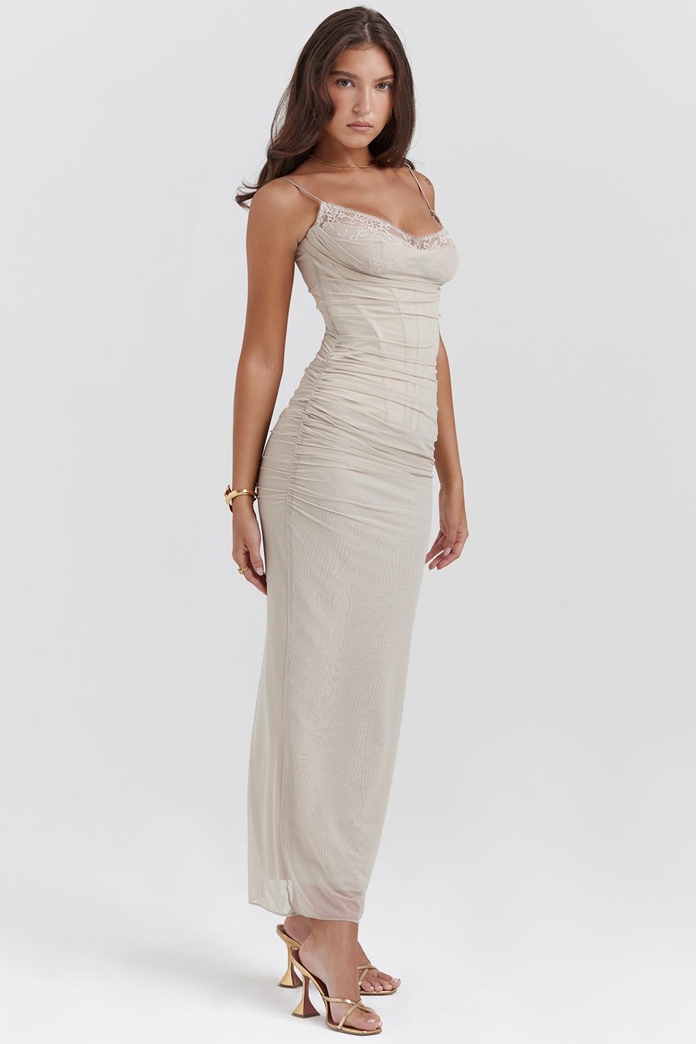 Nalini  sand maxi dress Product Image