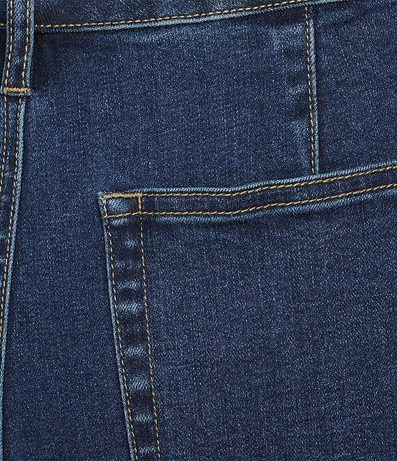John Mark Plus Size Mid Waist Wide Leg Patch Pocket Denim Pants Product Image