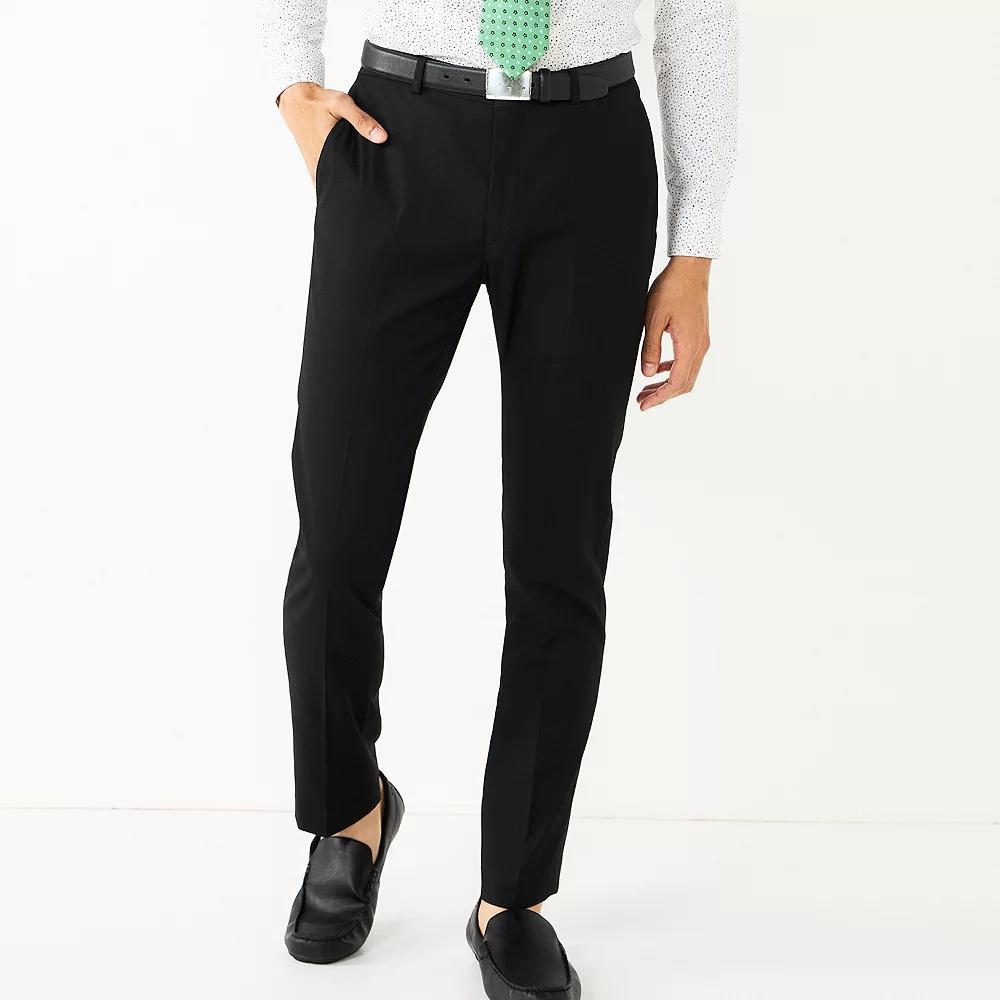 Men's Apt. 9® Premier Flex Performance Extra-Slim Washable Suit Pants, Size: 38 X 32, Black Product Image