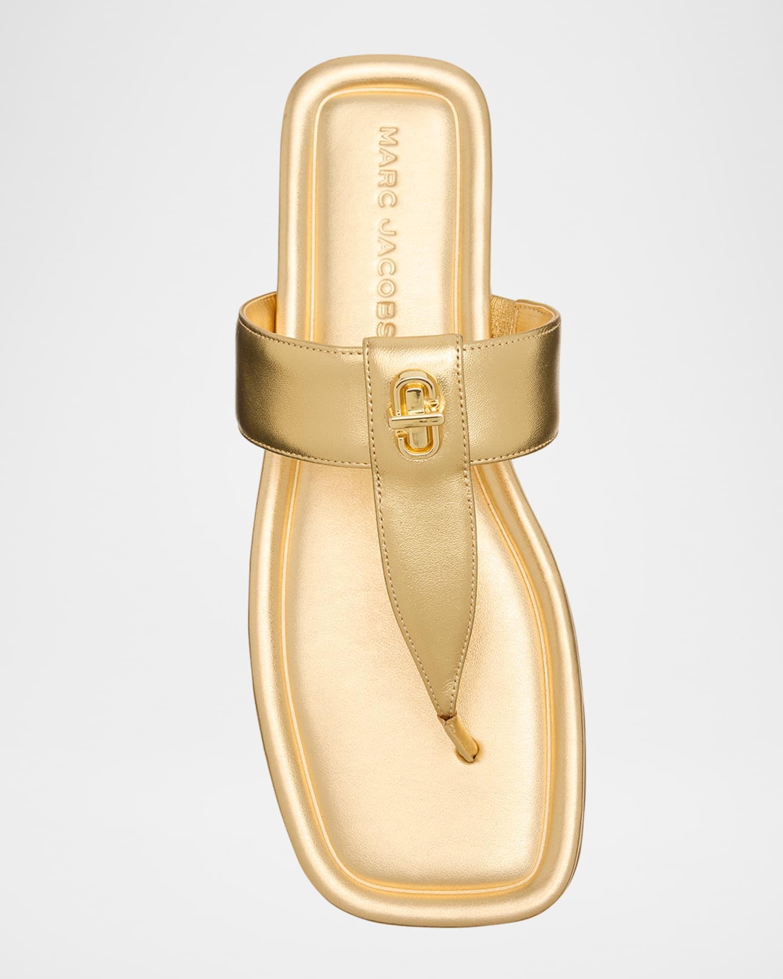 The Dual T Metallic Sandals Product Image