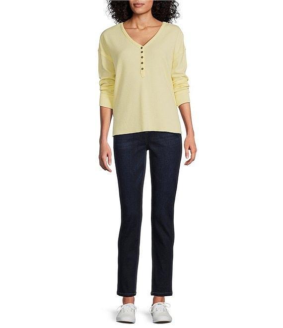 Westbound Long Sleeve Henley Neck Top Product Image