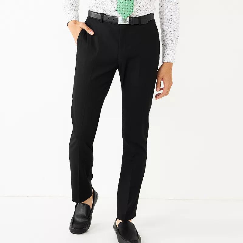 Men's Apt. 9® Premier Flex Performance Extra-Slim Washable Suit Pants, Size: 38 X 32, Black Product Image