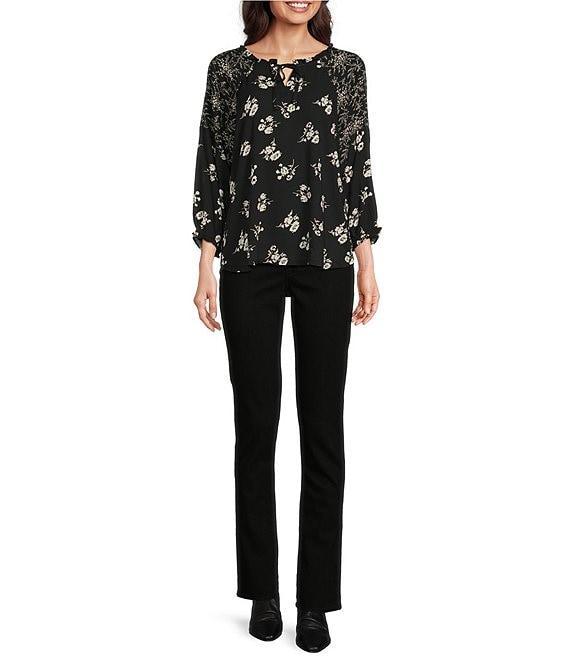 Code Bleu Petite Size Chelsea High Rise Straight Leg Jeans Product Image