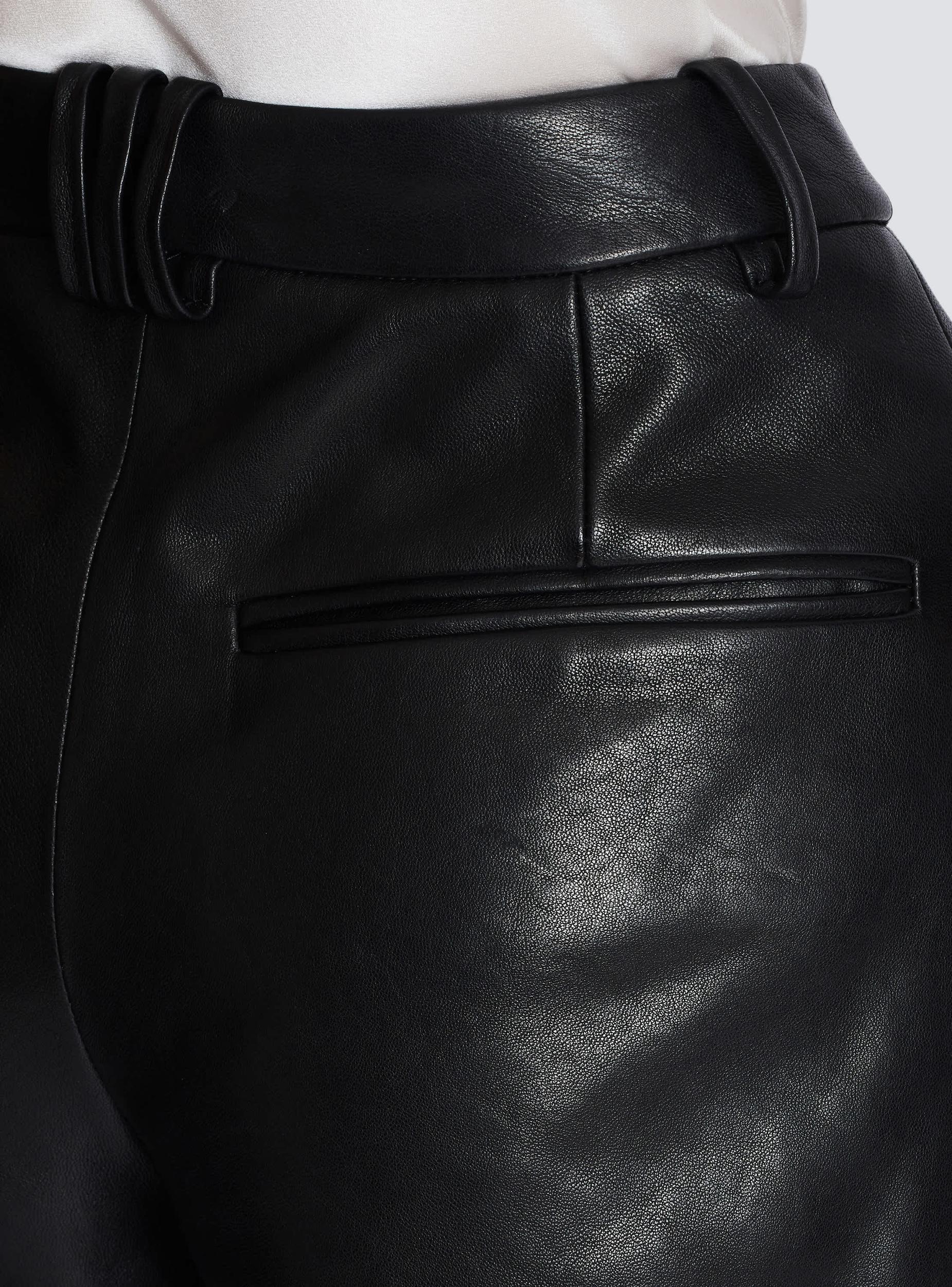 Pleated lambskin shorts Product Image