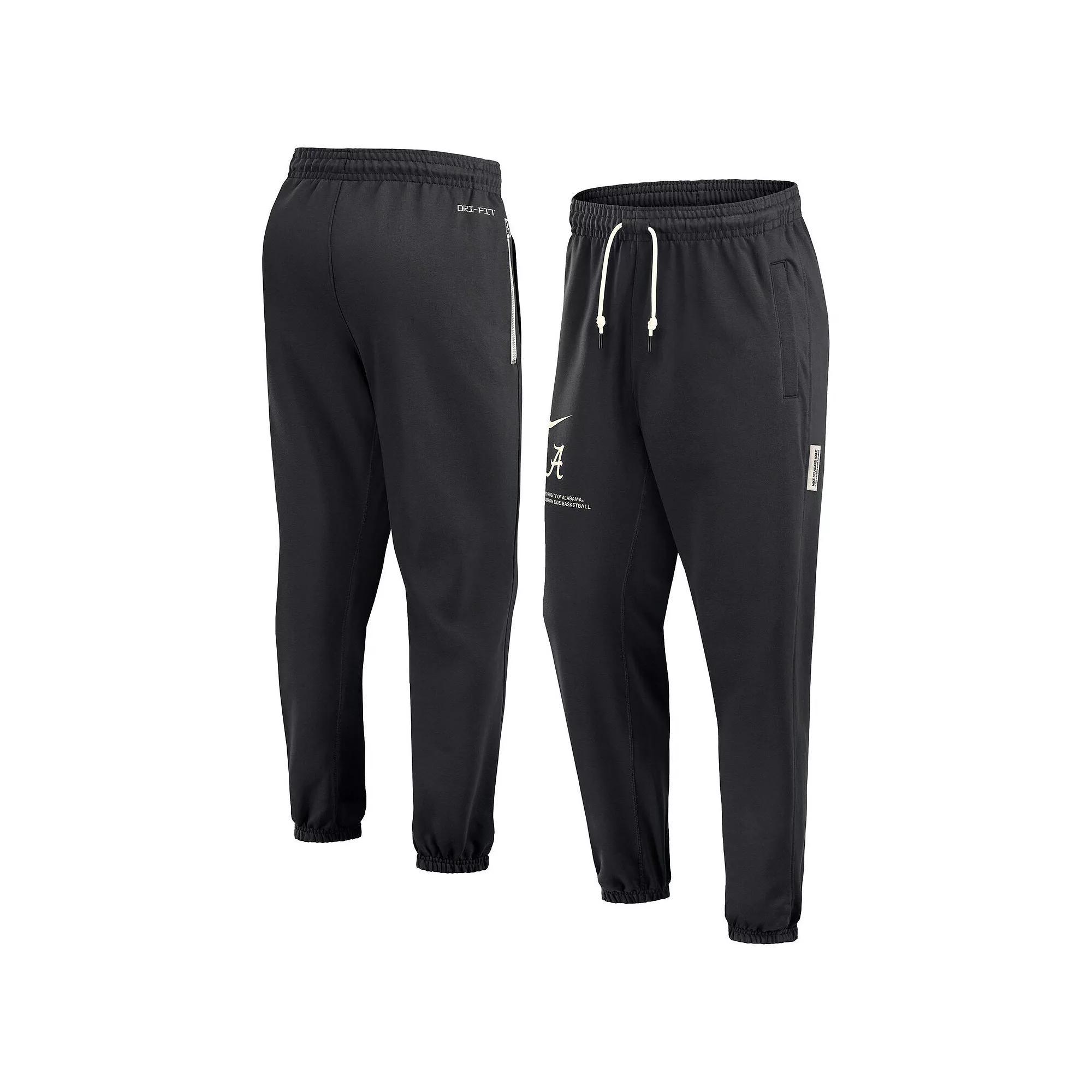 Men's Nike  Black Alabama Crimson Tide Basketball Travel Fleece Performance Pants, Size: Medium Product Image