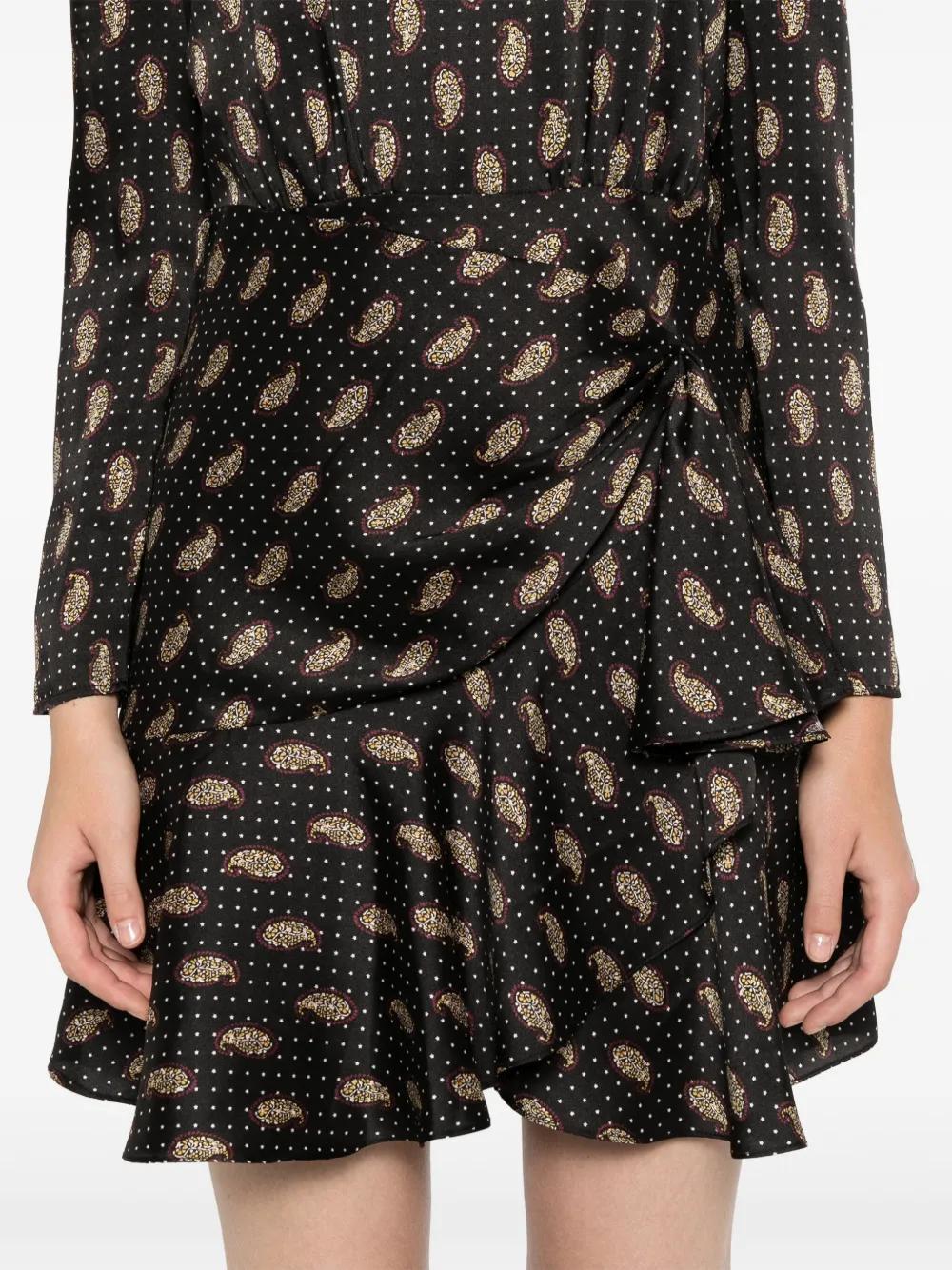 paisley-print satin dress  Product Image