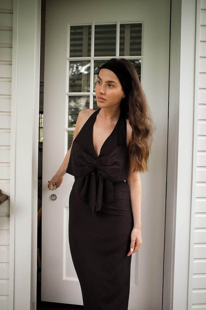 Bow Front Detail Maxi Dress Product Image