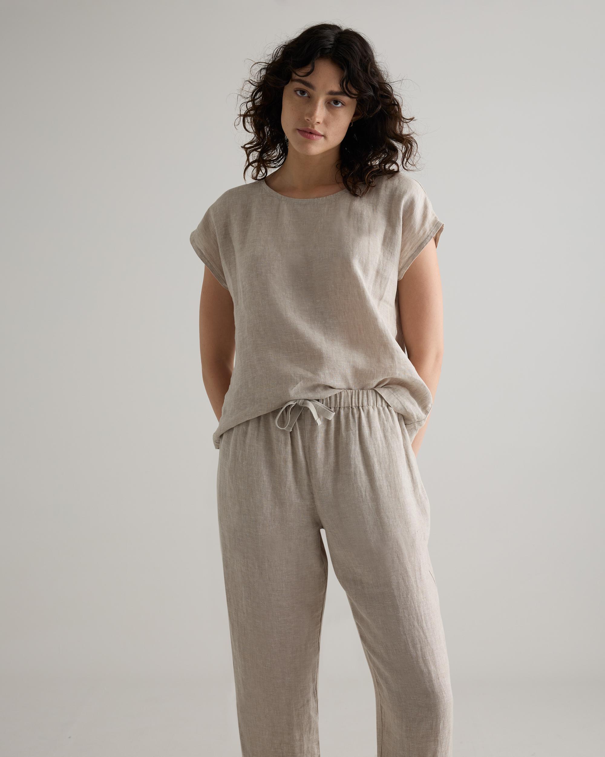 Quince | Women's 100% European Linen Pajama Set Size XL Product Image