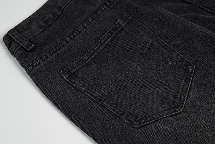 RT No. 3155 WASHED BLACK WIDE STRAIGHT PANTS Product Image