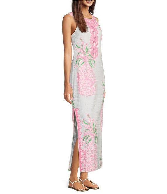 Lilly Pulitzer Marleigh Stretch Butterfly Jacquard Crew Neck Sleeveless Shift Dress Product Image