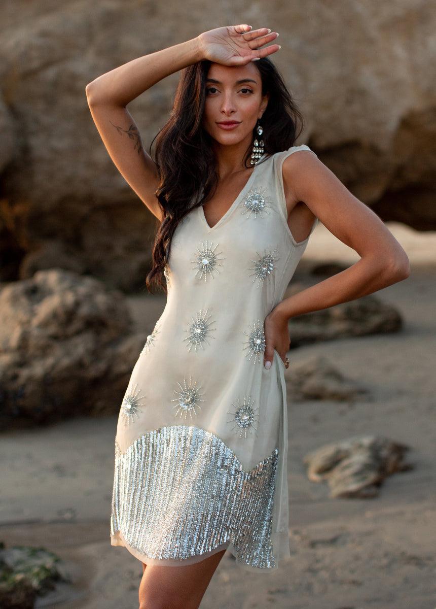 Lavinia Dress in Silver Female Product Image