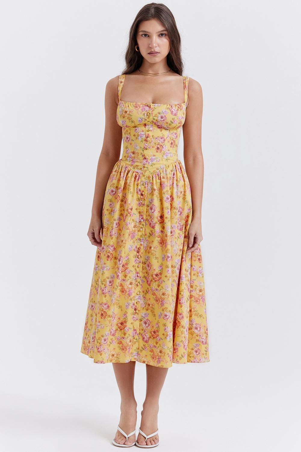 Tatiana Butter Print Midi Sundress Product Image