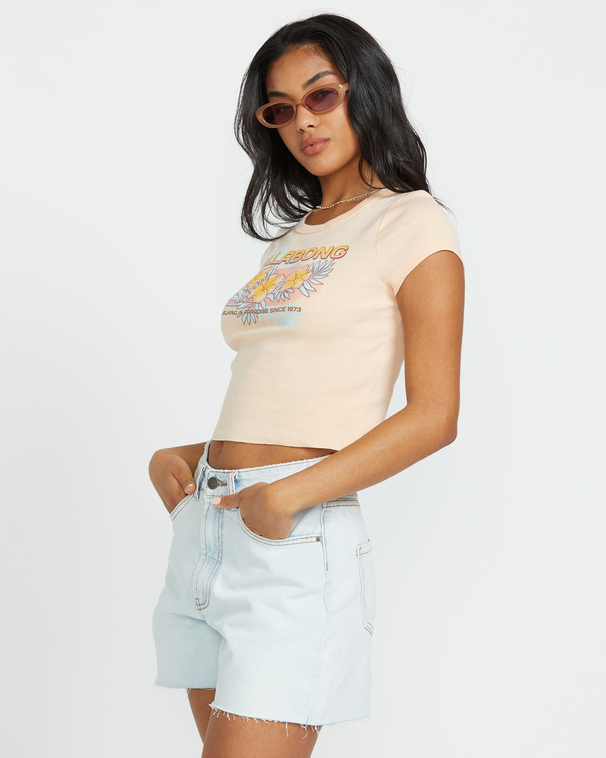 When The Night Short Sleeve Tee - Soft Peach Female Product Image