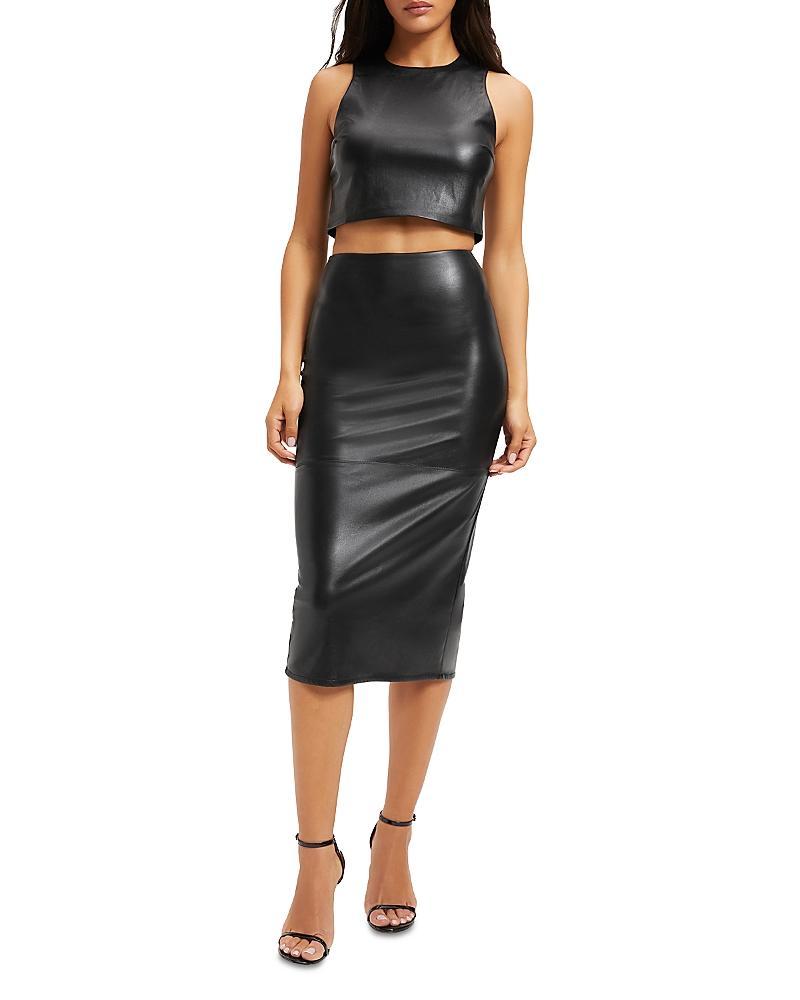 Womens Better Than Leather Midi-Skirt Product Image